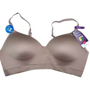 Hanes Women's No Dig with Lift Support Wirefree Bra DHHU41 - Beige - Size 2XL